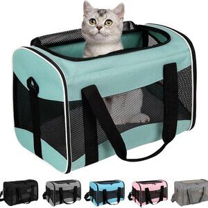 Cat Carrying Case Pet Dog Carrier Soft-Sided Cat Bag Airline Approved, Pet Trave